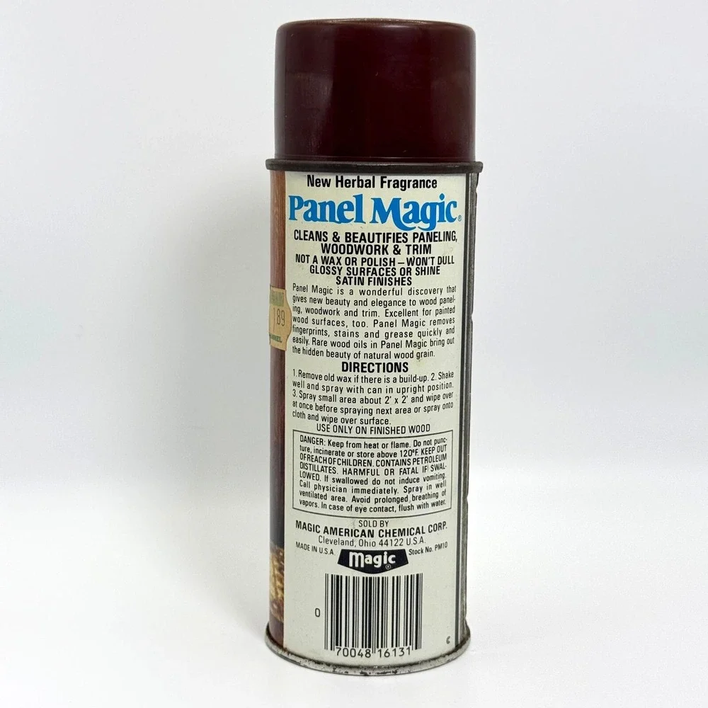 VTG Panel Magic Wood‎ Cleaner Spray 13oz Herbal Scent – NEW Paneling Shine USA